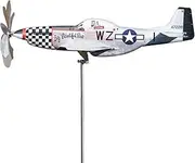 Airplane Wind Spinner - Stainless Steel Wind Catchers | Windmill Aircraft - Garden Windmill Airplane Wind Spinners, Weatherproof Aircraft Wind Sculpture, Wind Powered Stainless Steel Garden Art For