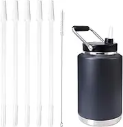 Straw Adapter Kit for Yeti 1 Gallon Water Jug, Straw for Yeti Gallon Water Jug, 5-Pack of Reusable BPA Free Straws, Includes Cleaning Brush, Food-Grade Plastic