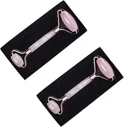 Rose Quartz Face Roller 2 Pack for Forehead Nose Chin Eyes Face Skin Beauty