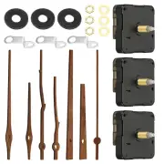Clock Mechanism Replacement, 3 Set Quartz Clock Mechanism DIY Wall Clock, Wooden