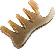 HAWILLOSCH 1Pc Ox Horn Scraping Comb for Scalp Body Massage Durable Guasha Tool for Muscle Relaxation Increases Smooth Edges for Comfort and Safety