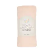 Organic cotton muslin swaddle - Baby Pink
