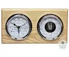 38cm Ash Nautical Weather Station With Quartz Time & Tide Clock & Barometer By F