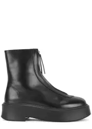 The Row Zipped 1 Leather Flatform Ankle Boots - Black - 41 (IT41 / UK8) 41 (IT41 / UK8)