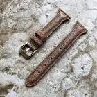 Gold Sparkling Glitter Slim Soft Leather Band Strap for Fitbit Versa 3 4 Sense 2