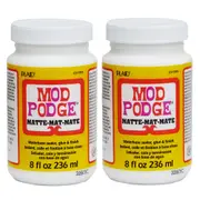 2x Mod Podge All-In-One Waterbase 236ml Matte Glue/Sealer/Finish Craft Top Coat