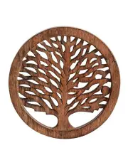 [Willow & Silk] Tree-of-Life Handcrafted Timber Trivet in Natural