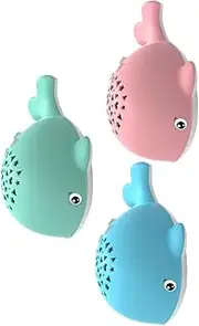 Kisangel 1PC Whale Shaped Story Telling Machine Musical for Early Learning Educational Supply Battery Safe Material Light Effect for Brain Development Random Color