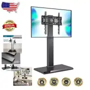 Iron Base Swivel Mount TV Stand for 26-65 inch - Space-Saving & Adjustable