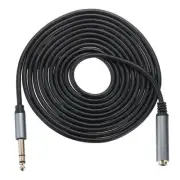 6.35mm 1/4" TRS Male to Female 9.8Ft Stereo HiFi Cord Audio Aux Jack Cable,Black