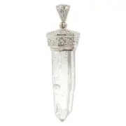 Tibetan Himalayan Quartz Crystal Pendant Necklace by Stones Desire