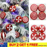 4Pcs Christmas Decorations Candy Baubles Xmas Tree Balls Party Wedding Ornaments