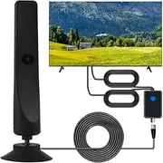 Mineup Rewave Antenna, Wavemax Tv Antenna, Suction Cup TV Antenna Plug Play, Amplified HD Digital Tv Antenna, 50-Mile Range Channels Signal Booster Universal High Gain Indoor Outdoor Aerial (1set)
