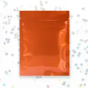 Orange Mylar Bags, Smell Proof Zipper Seal Lock Heat Sealable Packaging Bags