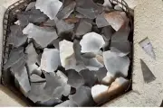 3 Pounds Of High Quality Heated Georgetown Flint( 3-5inch Flakes) Knapping
