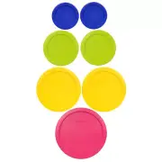 Pyrex Springtime 7-Piece Plastic Food Storage Replacement Lid Cover Bundle
