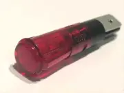 GOOD QUALITY 240V 9MM PUSH FIT PANEL RED ROUND NEON WITH SPADES (X1) ac1f14