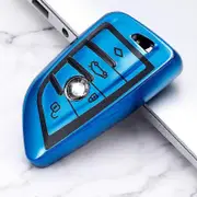 Fashion TPU Car Key Case Cover Shell Fob For BMW X3 X5 X6 F30 F34 F10 F20 G20 G30 G01 G02 G05 F15 F16 1 3 5 7 Series blue 4 Buttons