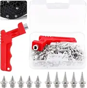 [Mardatt] 121 Pcs 1/4” and 1/2” Stainless Steel Track and Cross Country Spikes with Spike Wrench, Track Spikes Replacement for Sprint Sports High Jumping Running Shoes
