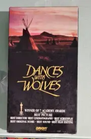 kevin costner DANCES WITH WOLVES 1990 orion VHS VIDEOTAPE NEW corner dings