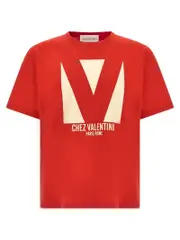 [Valentino Garavani] Valentino Garavani-Chez Valentino T Shirt Rosso-Uomo M Red