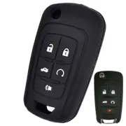 For Chevrolet Cruze Buick GM Silicone Flip Key Cover Case Remote Fob 5 Buttons