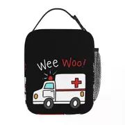 c158 Paramedic Ambulance Lunch Bags Insulated Lunch Tote Waterproof Bento Box Resuable Picnic Bags for Woman Work Kids School k158