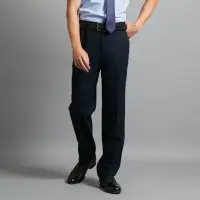 在飛比找momo購物網優惠-【ROBERTA 諾貝達】職場紳士 辦公型男西裝褲(藍黑)