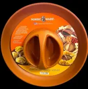 Nordic Microware Microwave Chip Dip Snack Server Bowl Sport Food Party Tray