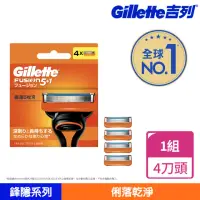 在飛比找momo購物網優惠-【Gillette 吉列】鋒隱系列手動刮鬍刀頭(4刀頭/俐落