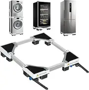Upgrade Appliance Rollers Heavy Duty, Adjustable Appliance Rollers Mini Fridge Stand with 10 Strong Feet Washer and Dryer Stand for Washer, Dryer, Refrigerators, Furniture Hold Up to 880 Lb
