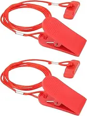 2PCS Treadmill Key, Magnetic Safety Lock, on, Compact and Lightweight, Red, for Running Machine, with Automatic