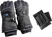 [Generic] Gloves Mittens Women Cold Weather Battery Heated Snow Gloves Gloves Hunting Rechargeable Cycling Riding Warmer Electric Mittens SKi Motorcycle Winter Sports Equipment Ski Gloves Mittens Men