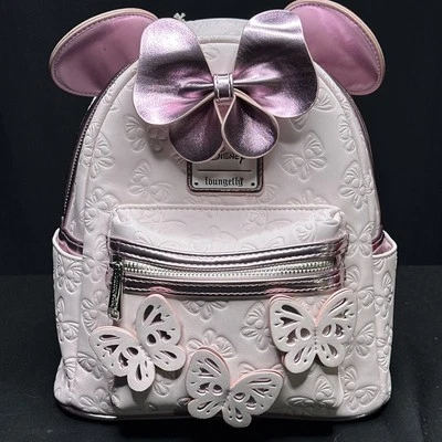 Loungefly Disney Minnie Mouse Pink Butterfly Mini Backpack Exclusive