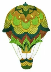 Carefree Carriage Jacobean Balloon Embroidered Iron On patch
