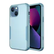 For Apple iPhone 13 3in1 Case Drop Resistant Defender Tradies Hybrid Armor Heavy Duty Rugged Shockproof Tough Cover (Sky Blue)