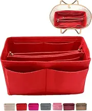 [Lmeison] Felt Fabric Purse Handbag Organizer Bag Lmieson Multi Pocket Insert Bag Fit Speedy Neverfull
