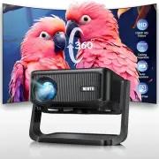 Mini Projector with WiFi and Bluetooth, Portable Bluetooth Projector,360° Adjust