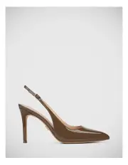 [Wittner] Riker Patent Leather Slingback in Khaki Brown