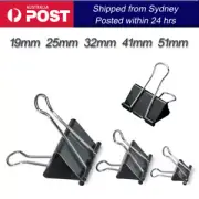 20 x PCS Foldback Fold Back Clips Black 19mm 25mm 32mm 41mm 51mm Bulldog Clip