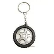 New fun Wheel Tire Measuring measurement Tape keychain keyring key chain ring