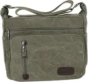 [BESTYASH] Men Shoulder Bag Messenger Bag for Men Travel Belt Bag for Men Hobo Bag Vintage Back Bags Messenger Bag Shoulder Strap Travel Back Sling Bag Men Travel Bag Man Purse Khaki