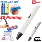 DEWANG 3D Printing Pen LCD Screen PLA Filament Doodle Drawing Printer Kids Gift