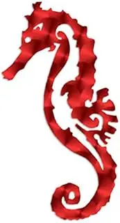 Sea Horse Seahorse - Vinyl Decal Sticker - 2" x 3.75" - Red Engine Turn