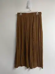 TOPSHOP Maxi Skirt Woman Elastic Waist Front Slip Color Bronze Size 10 New