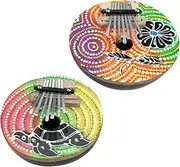 Kisangel Mini Kalimba Cokernut Shell Thumb Piano Note Musical Instrument for Beginners Lightweight Portable Music for Outdoor School Parties Relaxation