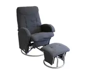 Diva Feeding Glider Chair & Ottoman - Charcoal