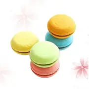 JOINPAYA 5pcs Macaron Sandwich Biscuit Erasers Cute Novelty Stationery for Creative Classroom Rewards Party Favors Fun Pencil Erasers for School Supplies