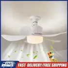 Modern LED Ceiling Fan E27 Base Remote Control Indoor Ceiling Fan Light 3 Speeds