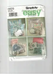 Simplicity 0629 Pattern Design Your Own Pillows New Uncut